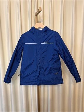Patagonia Royal Blue Hooded Rain Jacket
